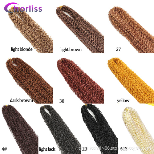 24 Inches 50g Single Strand Kinky Curl Zizi Braids Crochet Braiding Hair Bulks Brown Black Synthetic Zizi Crochet Braid Hair